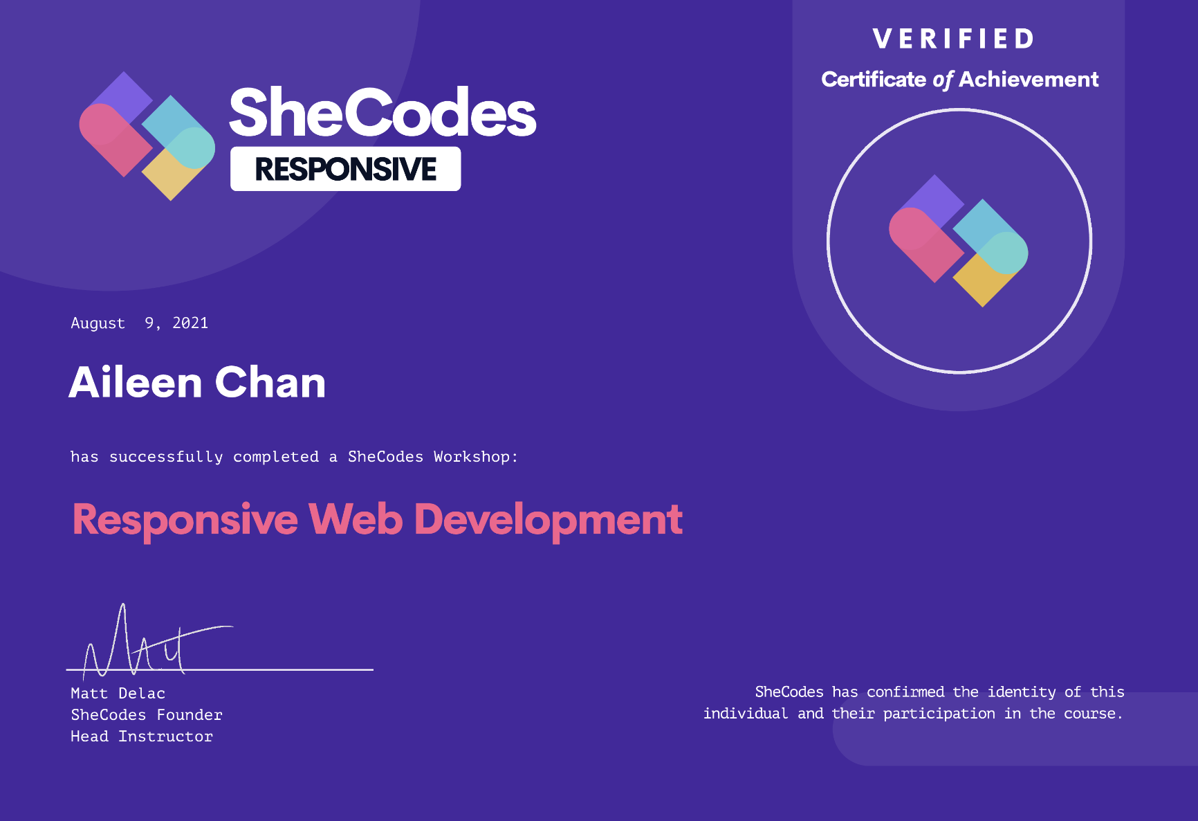 Responsive Web Development Certificate